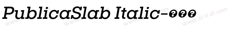 PublicaSlab Italic字体转换